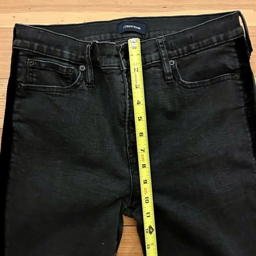 J. Crew 9” high rise skinny jeans velvet tux stripe. Size 31.